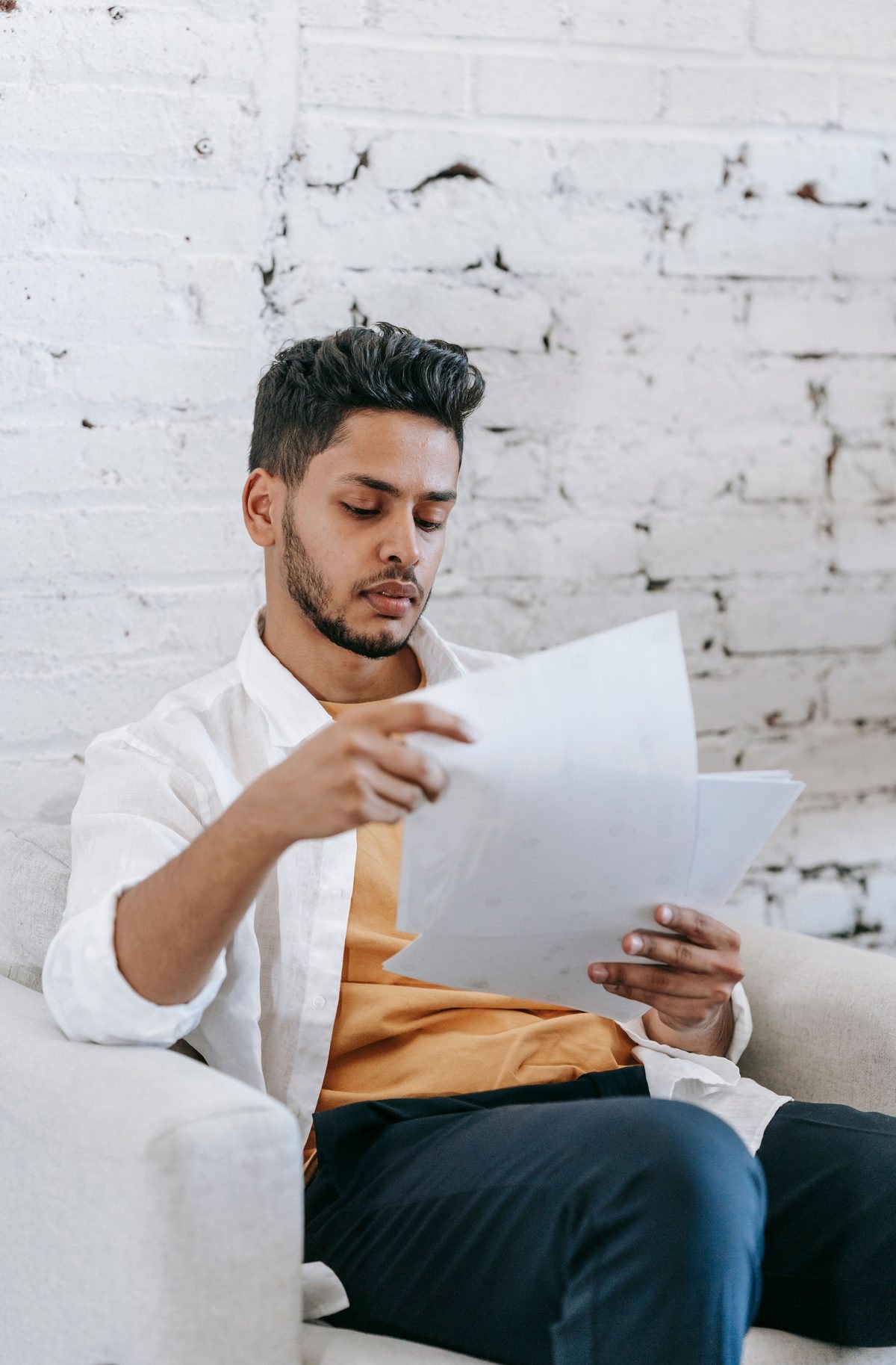Property owner reviewing paperwork